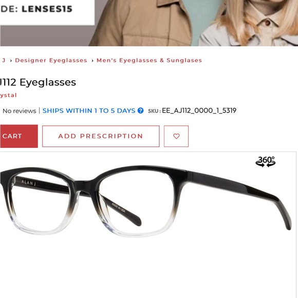 AlanJ men’s matte black carbon wayfarer eyeglasses - Picture 3 of 10